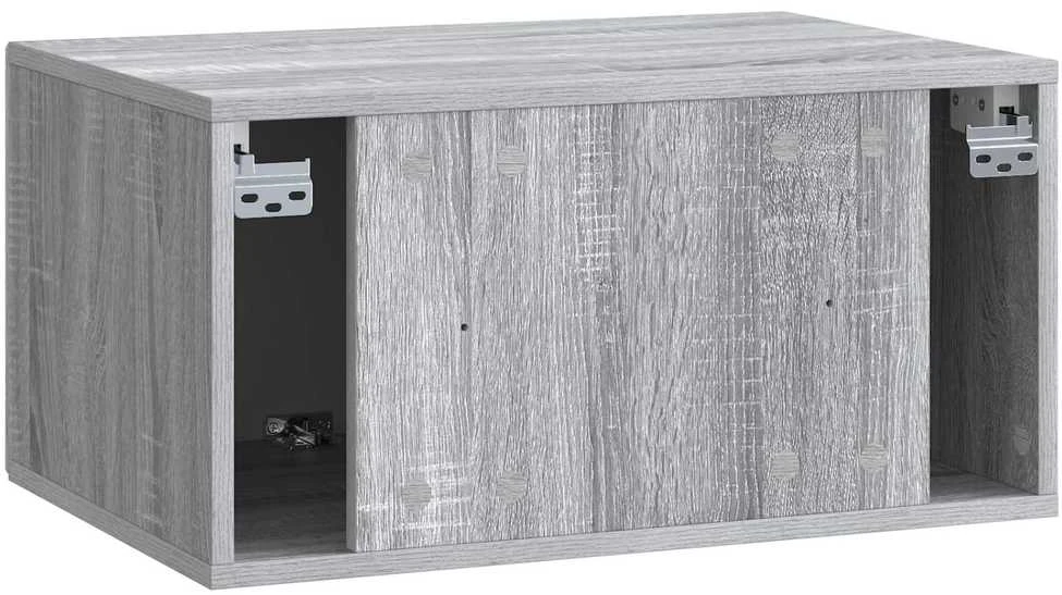 TV staliukas Sieninė TV spintelė 59,5 x 41 x 30 cm Pilka sonoma ąžuolo
