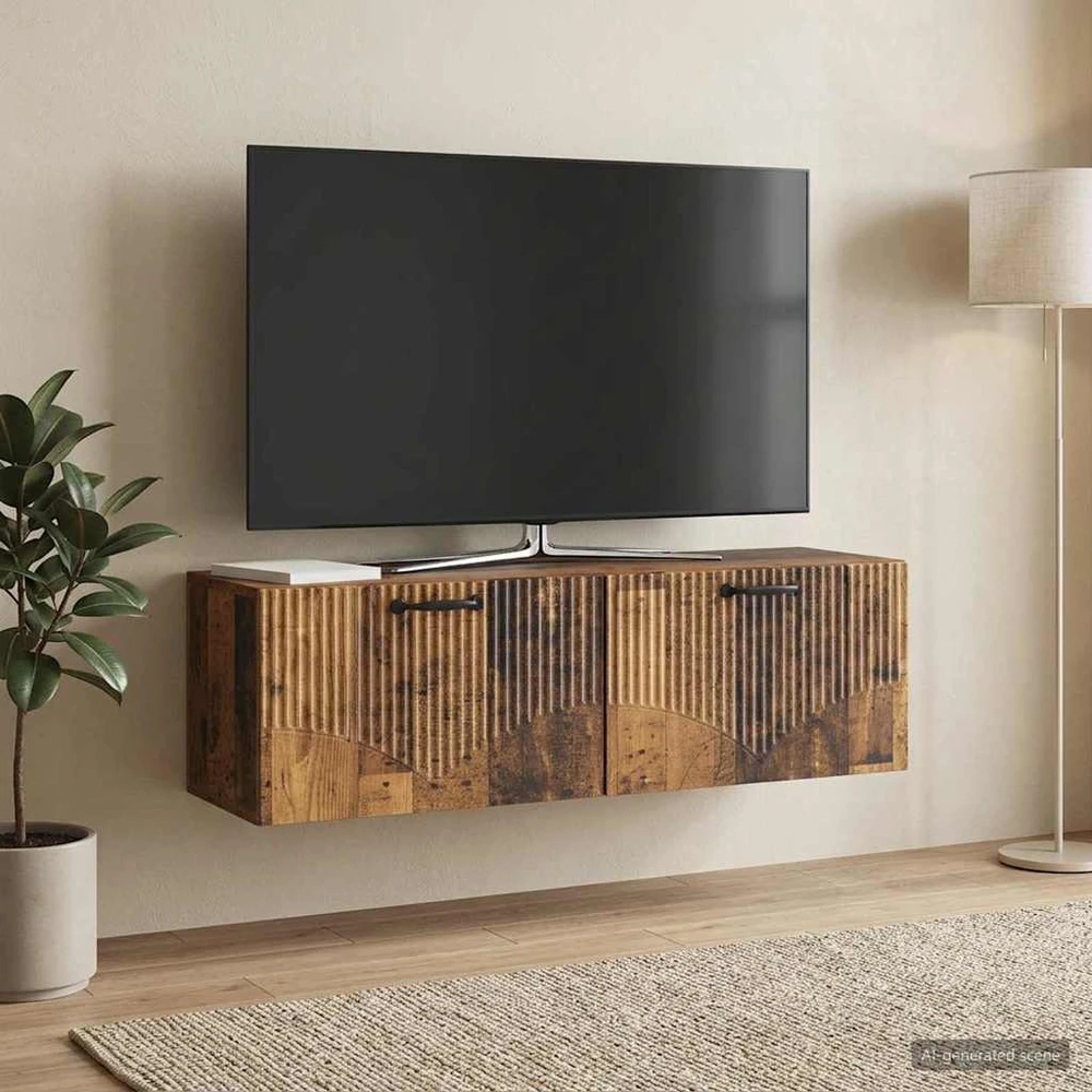 TV staliukas Sieninė TV spintelė Sendintos medienos 98 x 31 x 30 cm