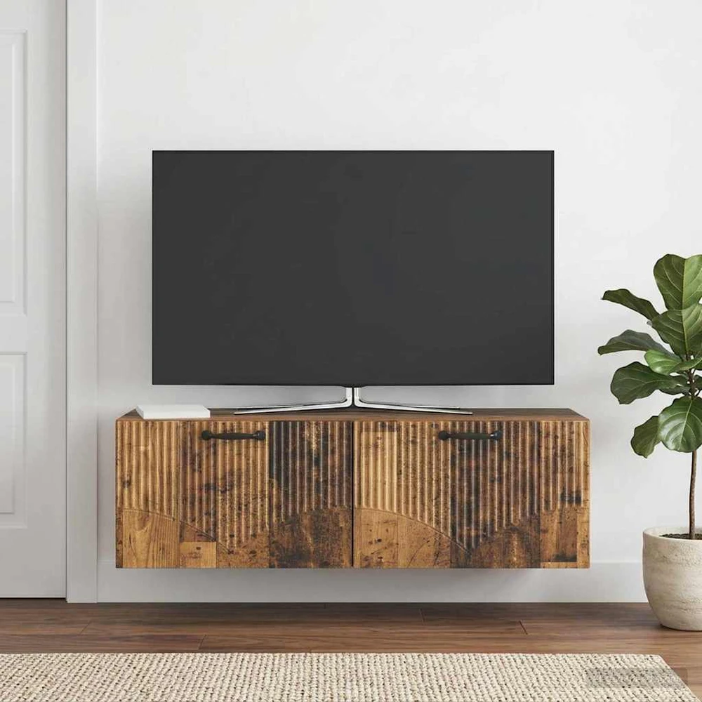 TV staliukas Sieninė TV spintelė Sendintos medienos 98 x 31 x 30 cm