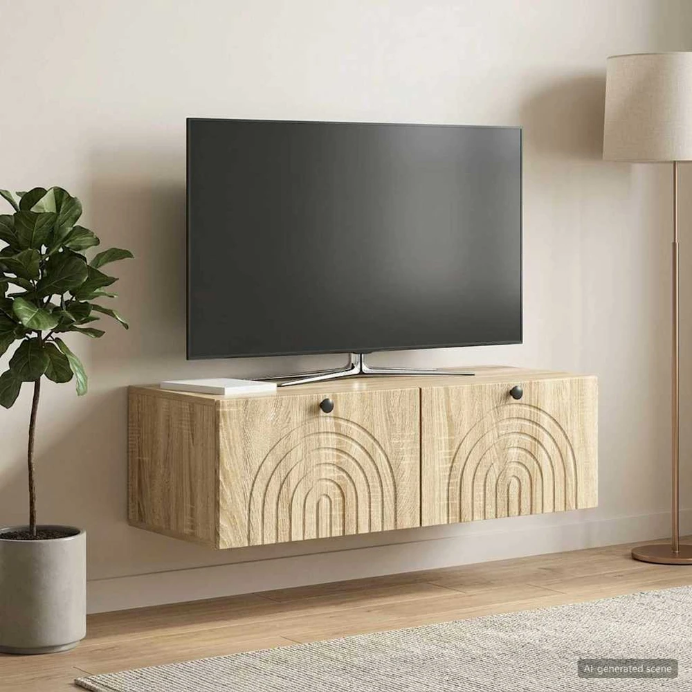 TV staliukas Sieninė TV spintelė Sonoma ąžuolas 98 x 41 x 30 cm