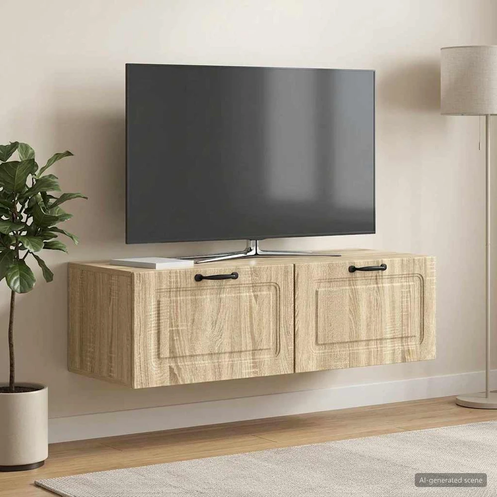 TV staliukas Sieninė TV spintelė Sonoma ąžuolas 98 x 41 x 30 cm