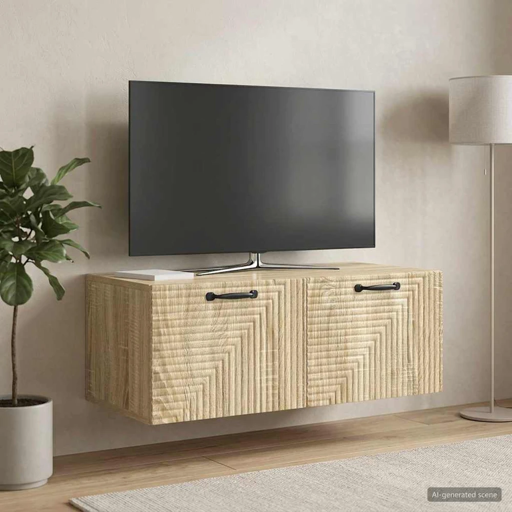 TV staliukas Sieninė TV spintelė Sonoma ąžuolas 78,5 x 41 x 30 cm