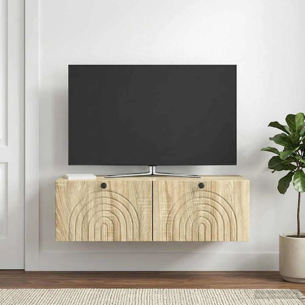 TV staliukas Sieninė TV spintelė Sonoma ąžuolas 98 x 41 x 30 cm
