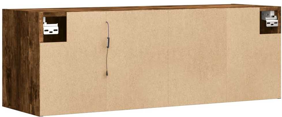TV staliukas Sieninė TV spintelė su LED lemputėmis, dūminė, 100x31x35cm