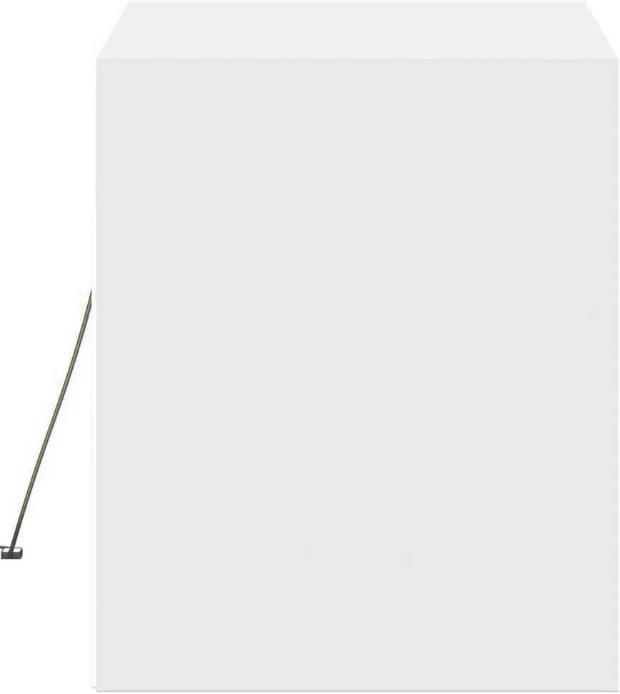 TV staliukas Sieninė TV spintelė su LED lemputėmis, balta, 80x31x35cm