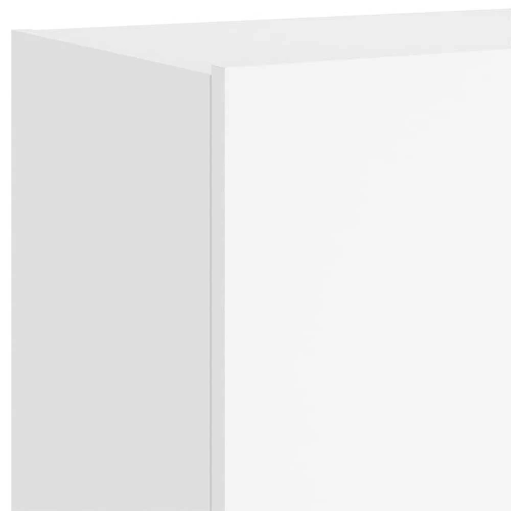 TV staliukas Sieninė TV spintelė su LED lemputėmis, balta, 100x35x41cm