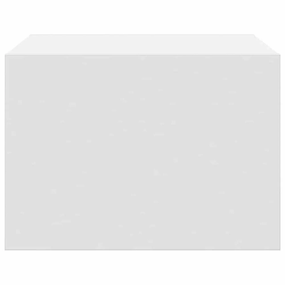 TV staliukas Sieninės naktinės spintelės su LED, 2vnt., baltos