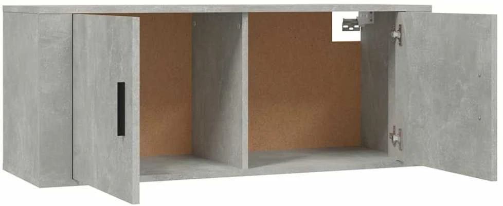 TV staliukas Sieninės TV spintelės, 3vnt., betono pilkos, 100x34,5x40cm