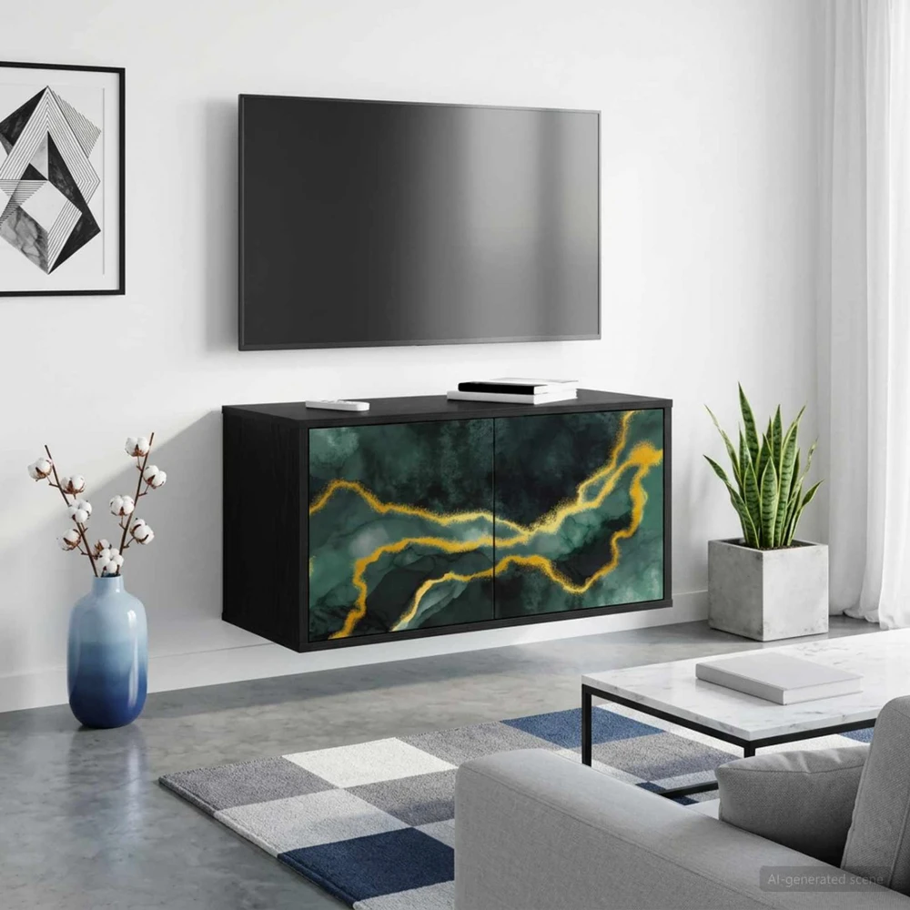 TV staliukas Sieninis televizoriaus stovas WIJHE 69 x 33 x 40 cm
