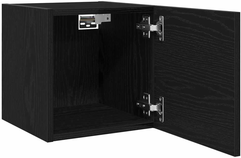 TV staliukas Sieninis televizoriaus stovas Juodas 30,5x30x30 cm