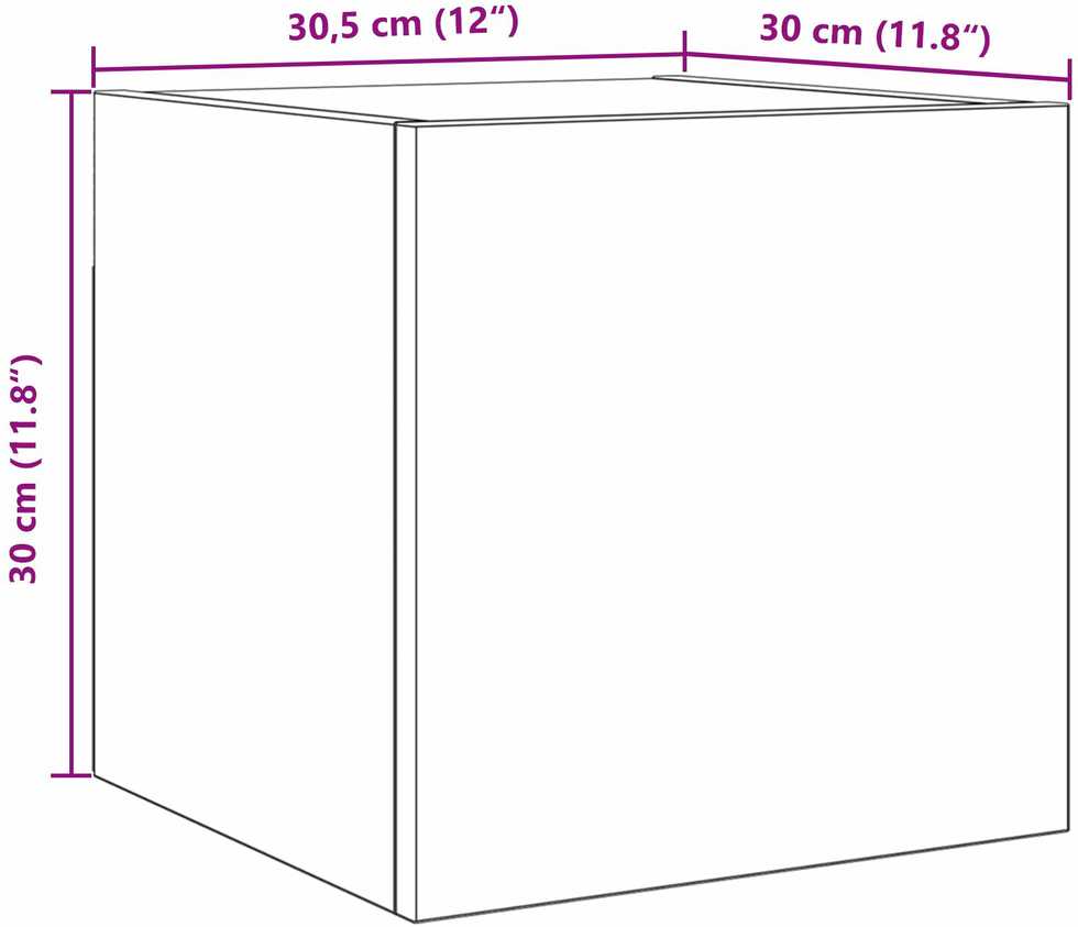 TV staliukas Sieninis televizoriaus stovas Juodas 30,5x30x30 cm