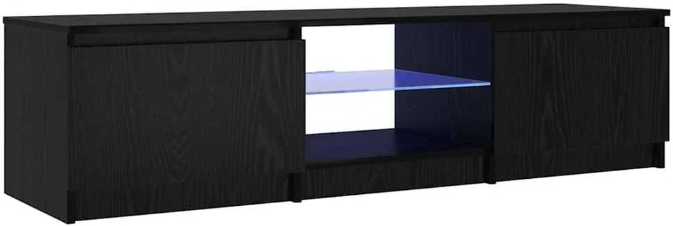TV staliukas Televizoriaus spintelė 140 x 38,5 x 36 cm Juodas ąžuolas