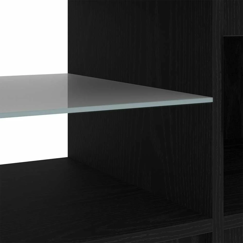 TV staliukas Televizoriaus spintelė 140 x 38,5 x 36 cm Juodas ąžuolas