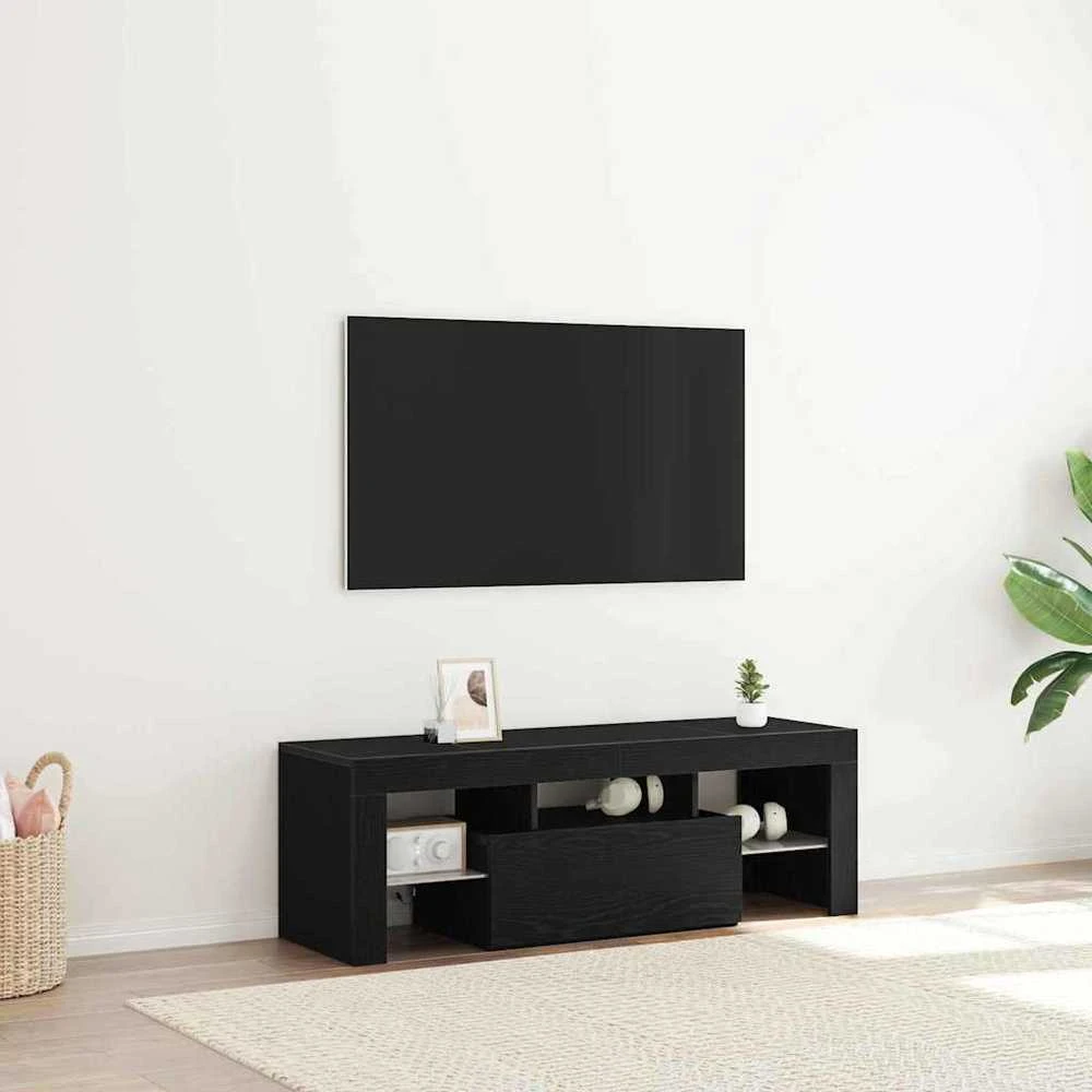 TV staliukas Televizoriaus spintelė 120 x 35 x 40 cm Juodas ąžuolas