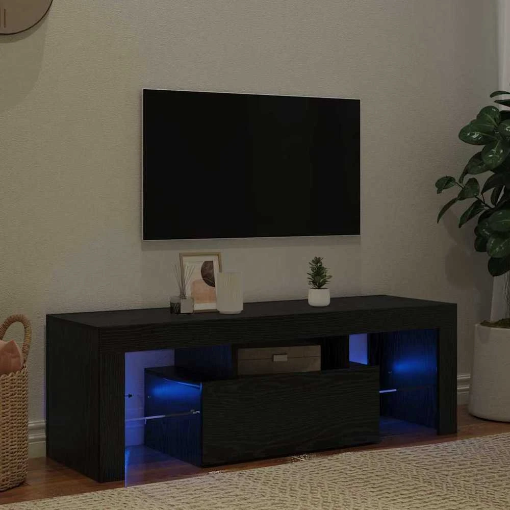 TV staliukas Televizoriaus spintelė 120 x 35 x 40 cm Juodas ąžuolas