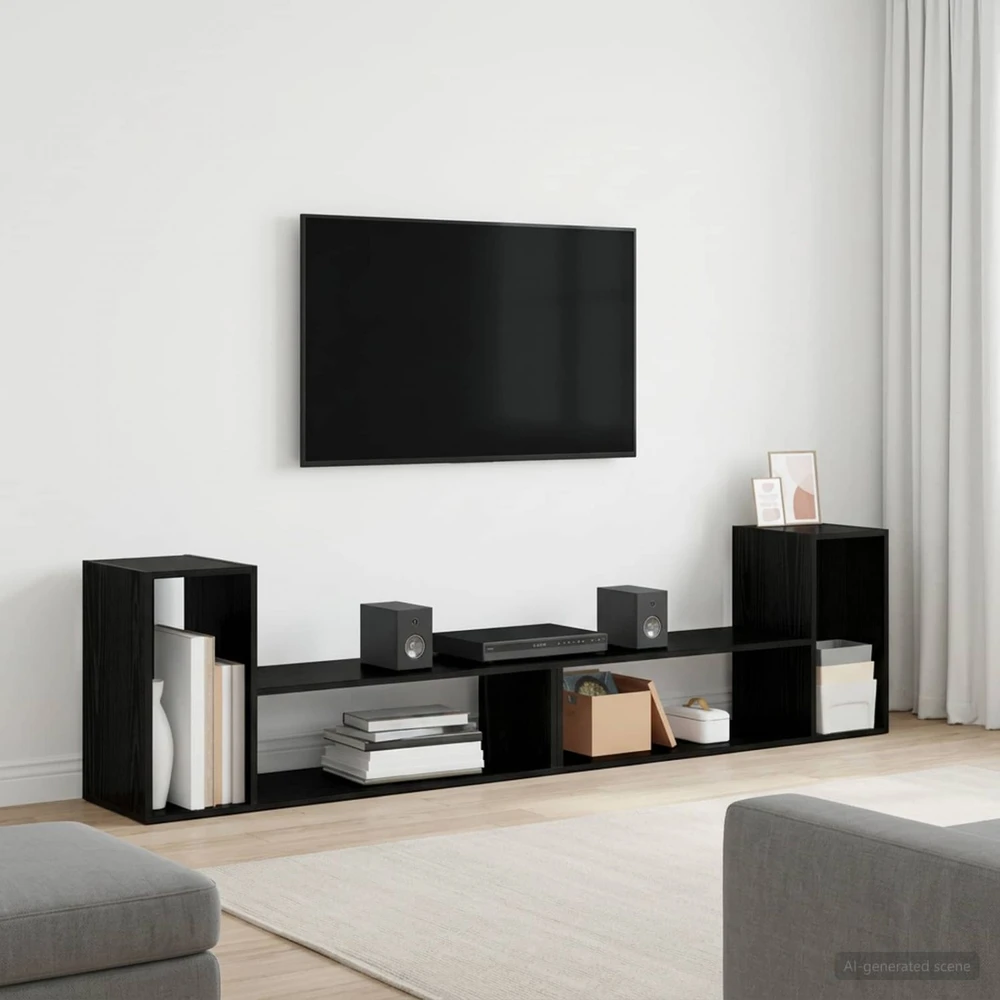 TV staliukas Televizoriaus spintelė 100 x 30 x 50 cm Juodojo ąžuolo