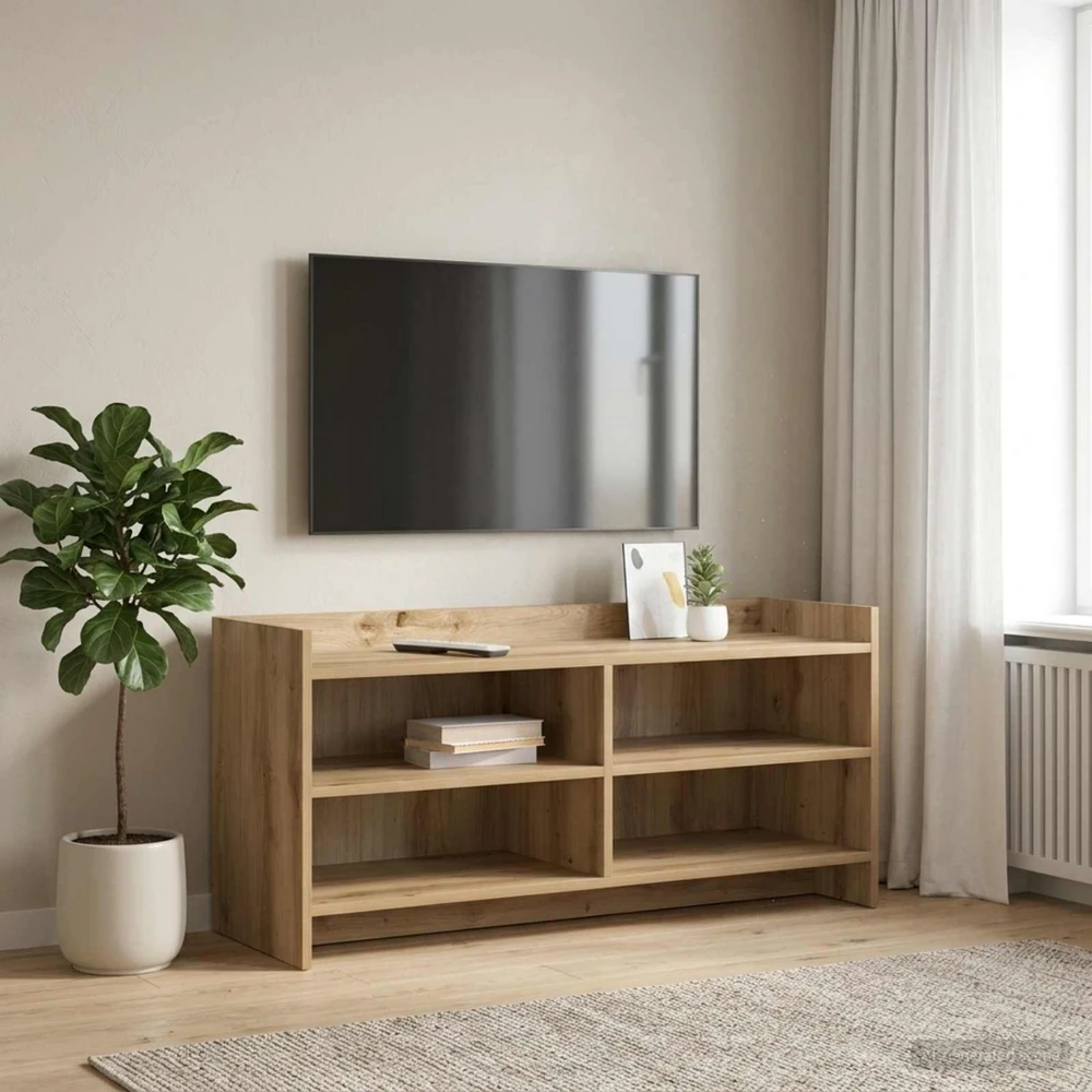 TV staliukas Televizoriaus spintelė 100 x 33 x 47 cm Artisano ąžuolo