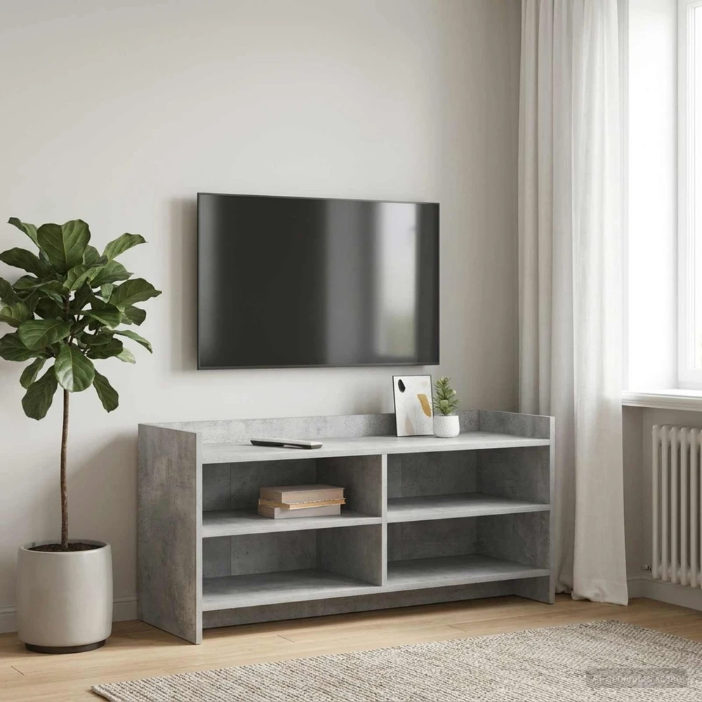 TV staliukas Televizoriaus spintelė 100 x 33 x 47 cm Betono pilka