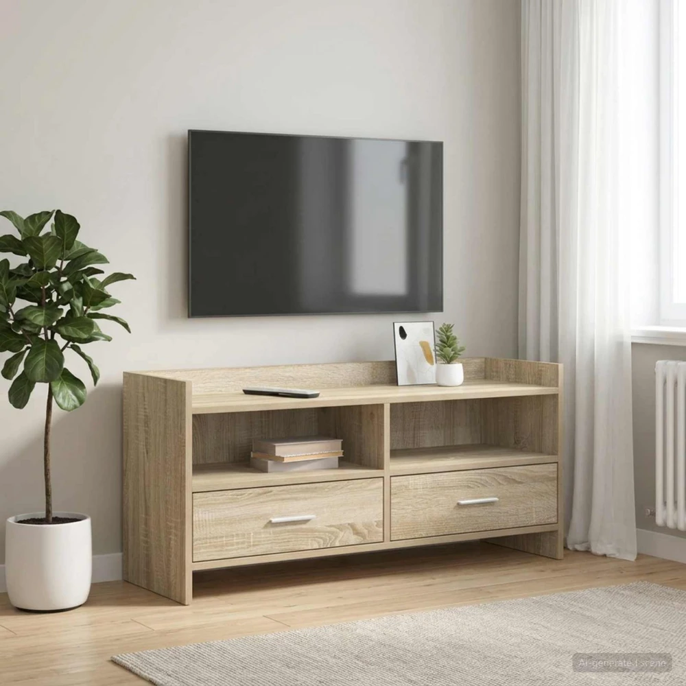 TV staliukas Televizoriaus spintelė 100 x 33 x 47 cm Sonoma ąžuolas