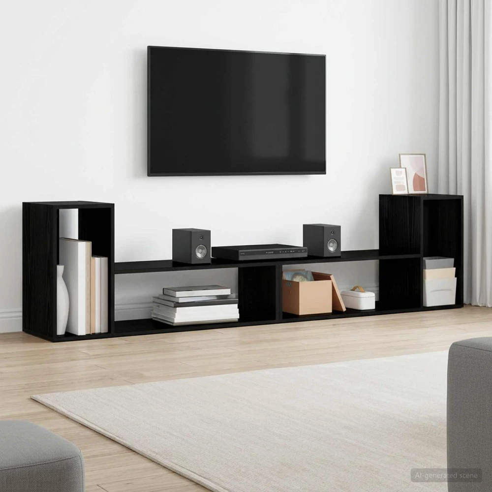 TV staliukas Televizoriaus spintelė 100 x 30 x 50 cm Juodojo ąžuolo