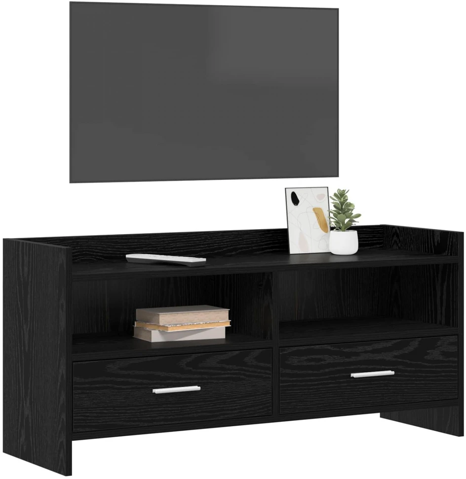 TV staliukas Televizoriaus spintelė 100 x 33 x 47 cm Juodojo ąžuolo