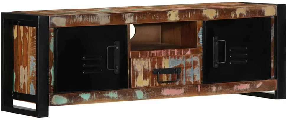 TV staliukas televizoriaus spintelė 100x30x35 cm Regeneruota medžio masyva