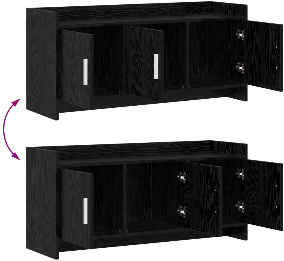 TV staliukas Televizoriaus spintelė 102 x 33 x 47 cm Juodojo ąžuolo