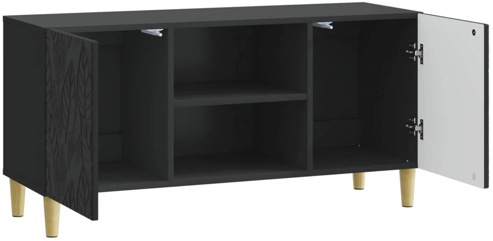 TV staliukas Televizoriaus spintelė 102 x 34,5 x 50 cm Juoda