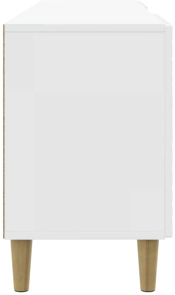 TV staliukas Televizoriaus spintelė 102 x 34,5 x 50 cm Itin blizgi balta