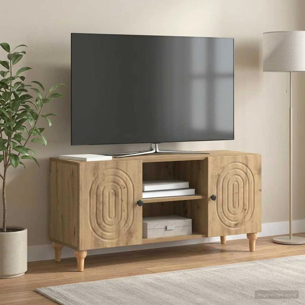 TV staliukas Televizoriaus spintelė 102 x 34,5 x 50 cm Artisano ąžuolo