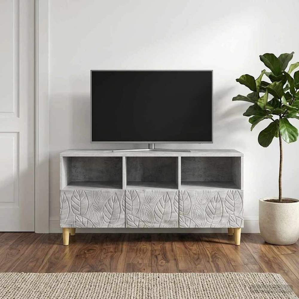 TV staliukas Televizoriaus spintelė 102 x 34,5 x 50 cm Betono pilka