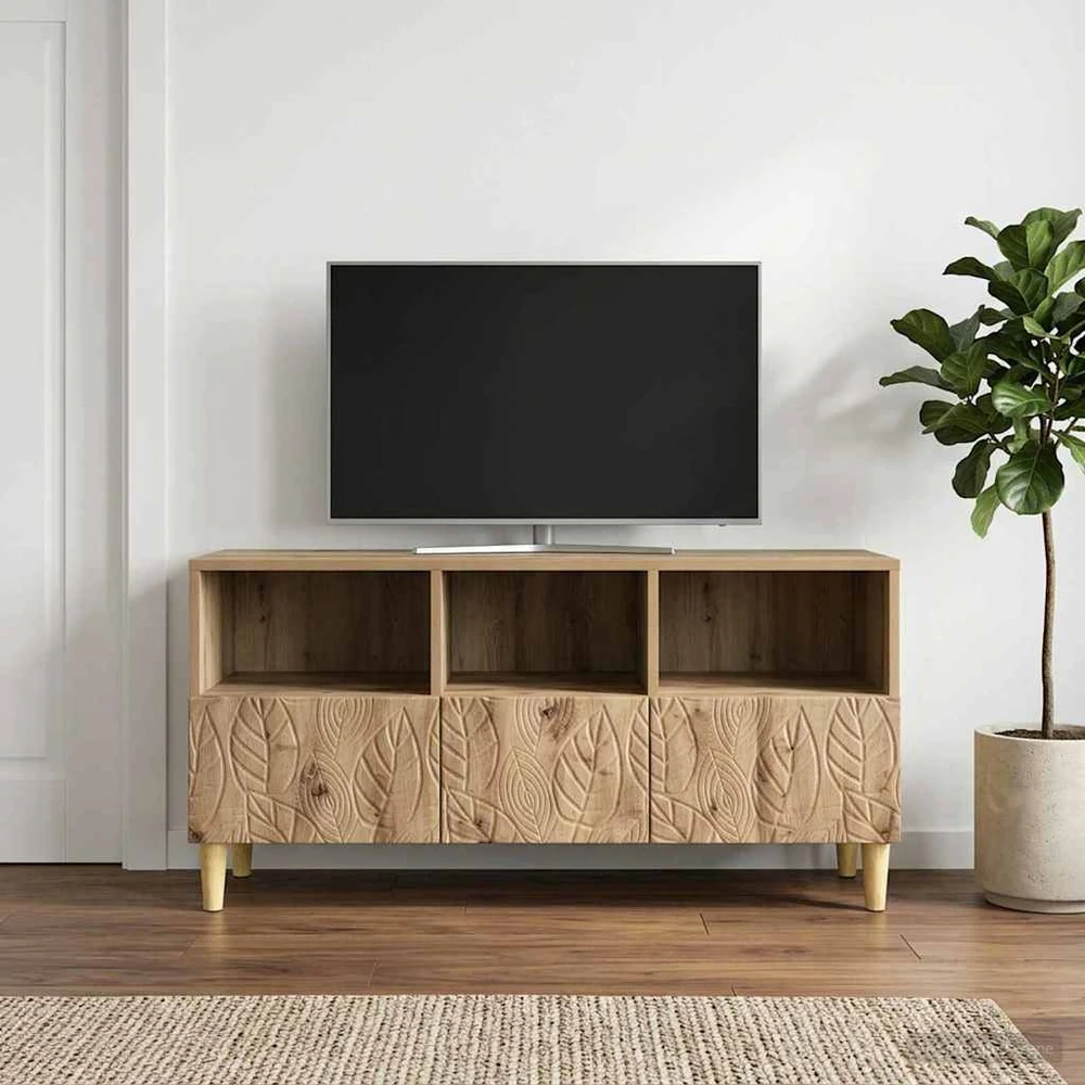 TV staliukas Televizoriaus spintelė 102 x 34,5 x 50 cm Artisano ąžuolo
