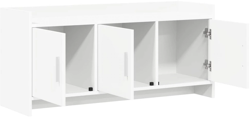 TV staliukas Televizoriaus spintelė 102 x 33 x 47 cm Balta Apdirbta mediena