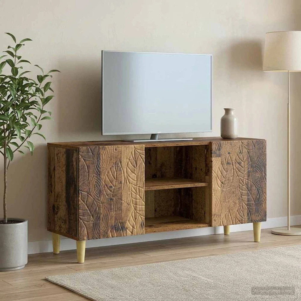 TV staliukas Televizoriaus spintelė 102 x 34,5 x 50 cm Sendintos medienos