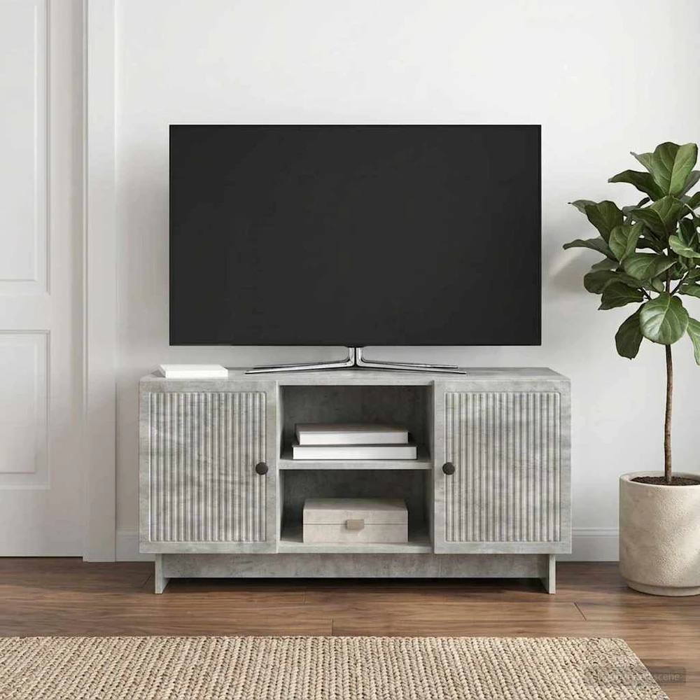TV staliukas Televizoriaus spintelė 102 x 34,5 x 50 cm Betono pilka