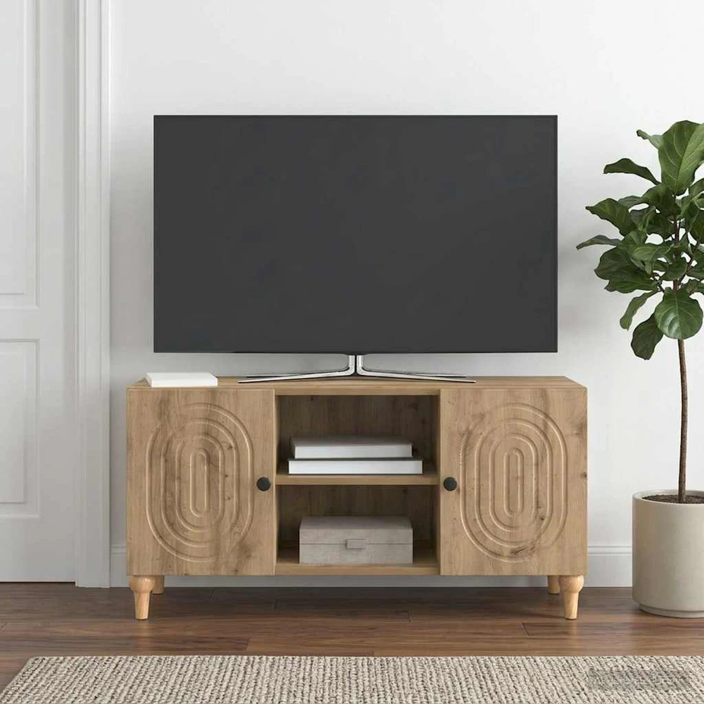 TV staliukas Televizoriaus spintelė 102 x 34,5 x 50 cm Artisano ąžuolo