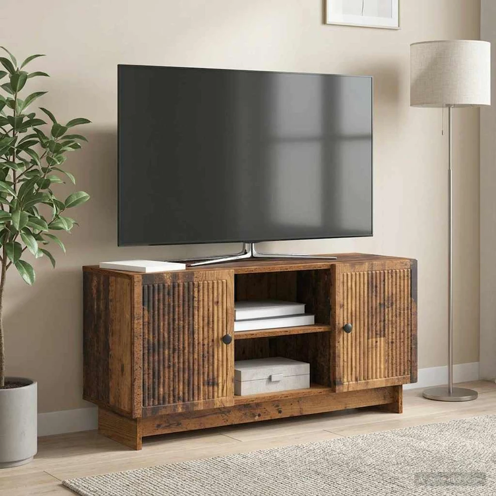 TV staliukas Televizoriaus spintelė 102 x 34,5 x 50 cm Sendintos medienos