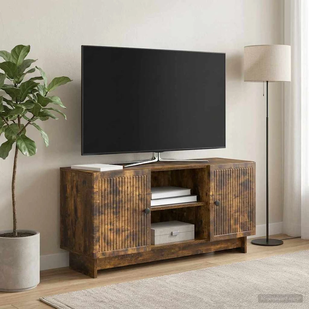TV staliukas Televizoriaus spintelė 102 x 34,5 x 50 cm Dūminio ąžuolo