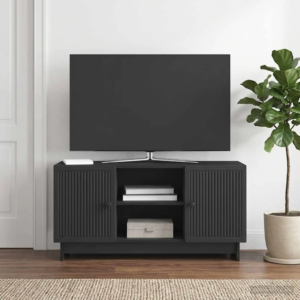 TV staliukas Televizoriaus spintelė 102 x 34,5 x 50 cm Juoda