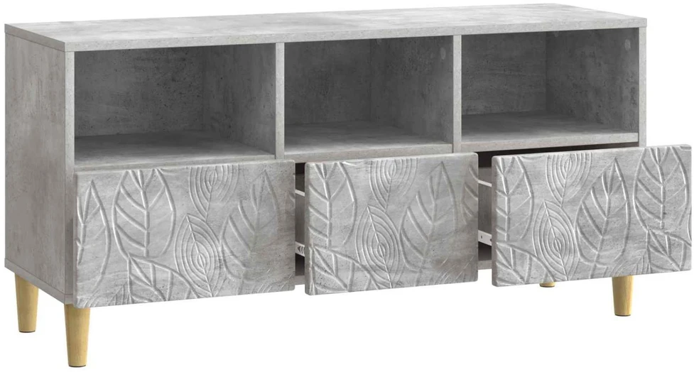 TV staliukas Televizoriaus spintelė 102 x 34,5 x 50 cm Betono pilka