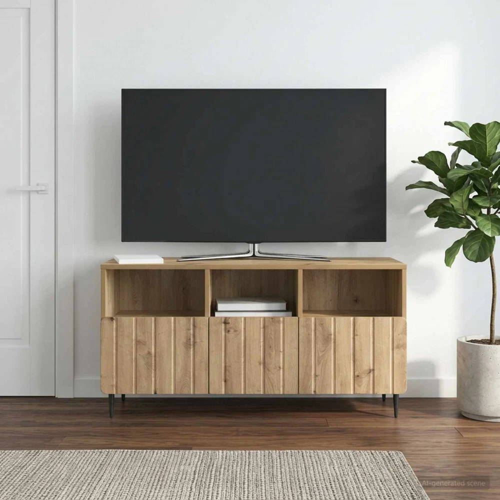 TV staliukas Televizoriaus spintelė 102 x 34,5 x 50 cm Artisano ąžuolo