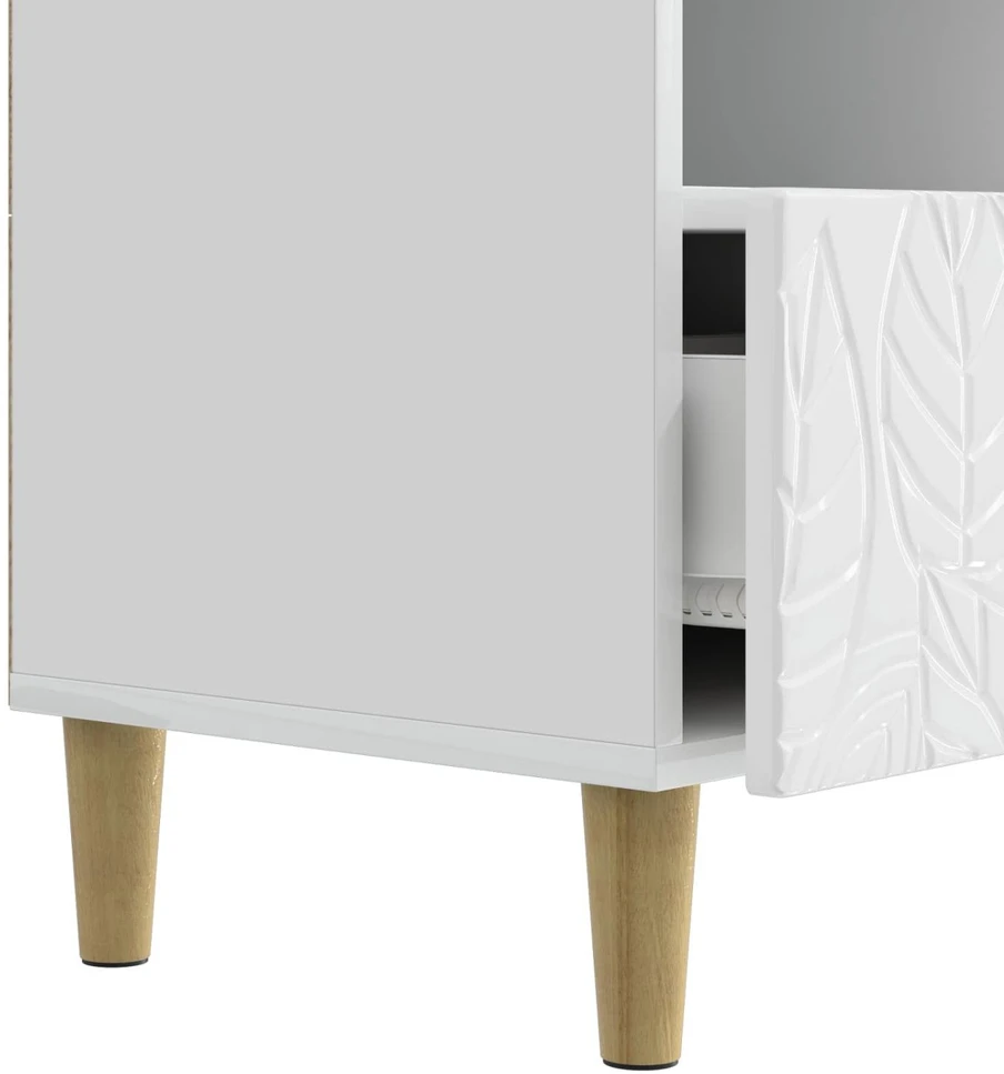 TV staliukas Televizoriaus spintelė 102 x 34,5 x 50 cm Itin blizgi balta