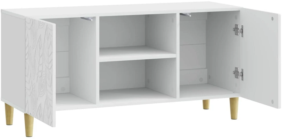 TV staliukas Televizoriaus spintelė 102 x 34,5 x 50 cm Itin blizgi balta