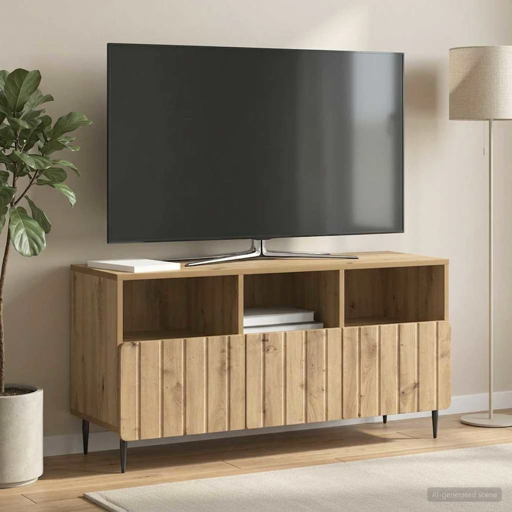 TV staliukas Televizoriaus spintelė 102 x 34,5 x 50 cm Artisano ąžuolo