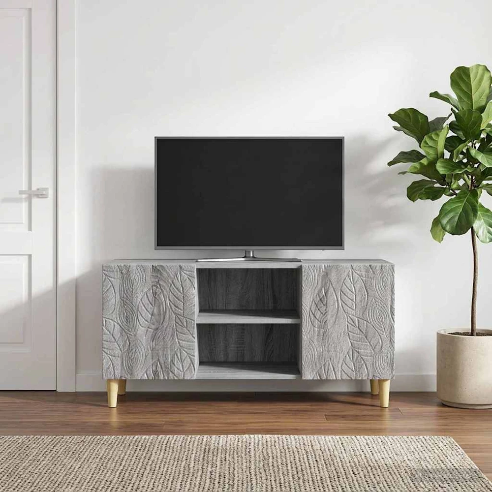 TV staliukas Televizoriaus spintelė 102 x 34,5 x 50 cm Pilka Sonoma