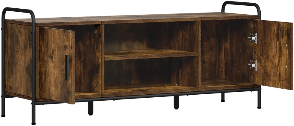 TV staliukas Televizoriaus spintelė 119 x 33 x 50 cm Dūminio ąžuolo