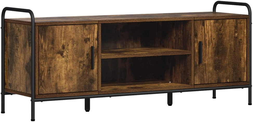 TV staliukas Televizoriaus spintelė 119 x 33 x 50 cm Dūminio ąžuolo