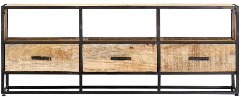TV staliukas Televizoriaus spintelė, 120x30x45cm, mango medienos masyvas