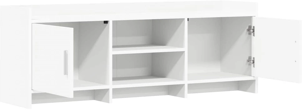 TV staliukas Televizoriaus spintelė 130 x 33 x 47 cm Balta Apdirbta mediena