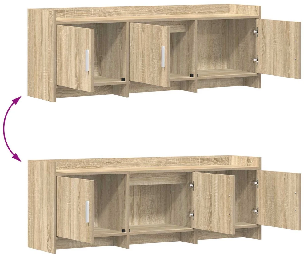 TV staliukas Televizoriaus spintelė 130 x 33 x 47 cm Sonoma ąžuolas